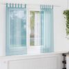 vidaXL Voile Curtains with Loops 2 pcs Turquoise 140x140 cm