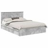 vidaXL Storage Bed Concrete Grey 150 x 200 cm Engineered Wood