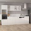 vidaXL Microwave Cabinet Lyon High Gloss White 60x57x207 cm Engineered Wood