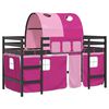 vidaXL Kids' Loft Bed with Tunnel without Mattress Pink 80x200cm
