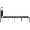 vidaXL Metal Bed Frame without Mattress with Headboard Black 140x190cm