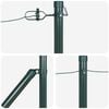 vidaXL Fence Post 7 pcs Green Steel