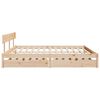 vidaXL Bed Frame without Mattress 180x200 cm Super King Solid Wood Pine