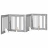vidaXL Foldable Dog Gate with Stands 4 pcs Grey Sonoma 321 cm