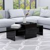 vidaXL Coffee Table Set High Gloss Black 100x48x40 cm Engineered Wood