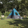 vidaXL Tipi Tent with Roof Blue 383 x 338 x 217 cm Taffeta