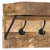 vidaXL Coat Rack with Shelf Brown 73 x 19 x 23 cm Solid Mango wood