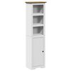 vidaXL Bathroom Cabinet BODO White and Brown 44x30x160 cm
