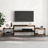vidaXL TV Cabinet Brown Oak 197x35x52 cm Engineered Wood