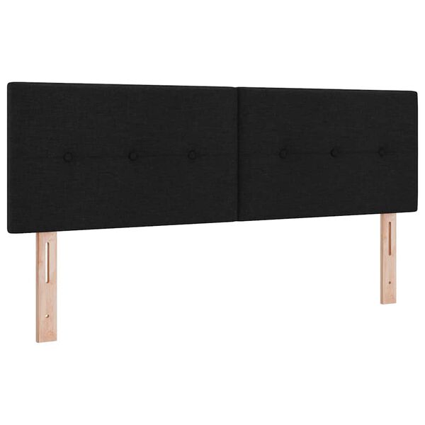 vidaXL Headboard with Headboard Black 160 cm Faux Leather