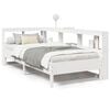 vidaXL Bookcase Bed without Mattress White 75x190 cm Solid Wood Pine