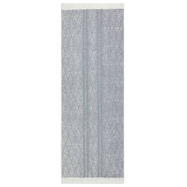 vidaXL Rug Light Grey 100x300 cm Cotton