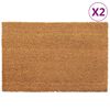 vidaXL Door Mats 2 pcs Natural 40x60 cm Tufted Coir