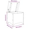 vidaXL Storage Box with Lid RANA White 60x49x54 cm Solid Wood Pine