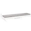 vidaXL Floating Wall Shelf Concrete Grey 90x23.5x3.8 cm MDF