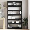 vidaXL Book Cabinet Black 100 x 30 x 198 cm Engineered Wood