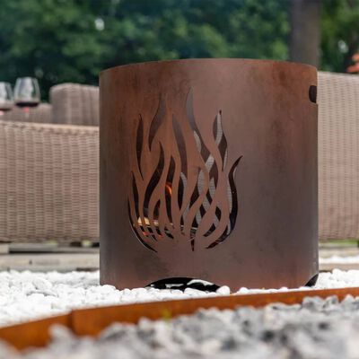 RedFire Handmade Garden Fireplace Kiruna Rust Steel