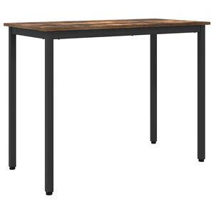vidaXL Table Smoked Oak 100 x 50 x 76.5 cm Engineered Wood and Steel