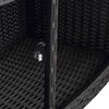 vidaXL Hot Tub Surround Black Poly Rattan