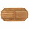 vidaXL Table Top 80 x 40 x 2.5 cm Oval Solid Teak Wood Natural