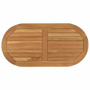 vidaXL Table Top 80 x 40 x 2.5 cm Oval Solid Teak Wood Natural