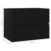vidaXL Sink Cabinet with Built-in Basin Black Engineered Wood