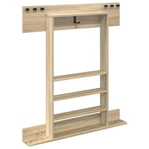 vidaXL Billiard Cue Stand Engineered Wood 93 x 12 x 103 cm Sonoma