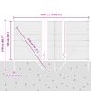 vidaXL Fence Post Grey 50 x 1.6 m (36 mm mesh) Steel and PVC