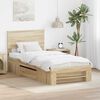vidaXL Bed Frame with Headboard Sonoma Oak 80 x 200 cm Engineered Wood