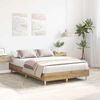 vidaXL Bed Frame No Mattress Artisan Oak 120x200 cm Engineered Wood