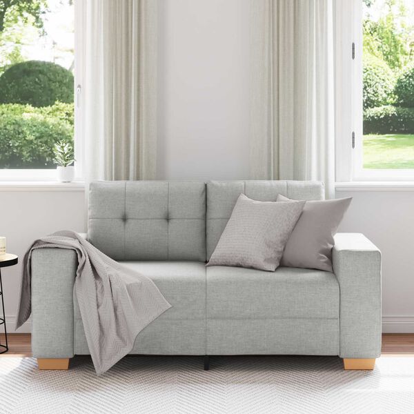 vidaXL Sofa Cloud Grey 160 x 80 x 82 cm Fabric