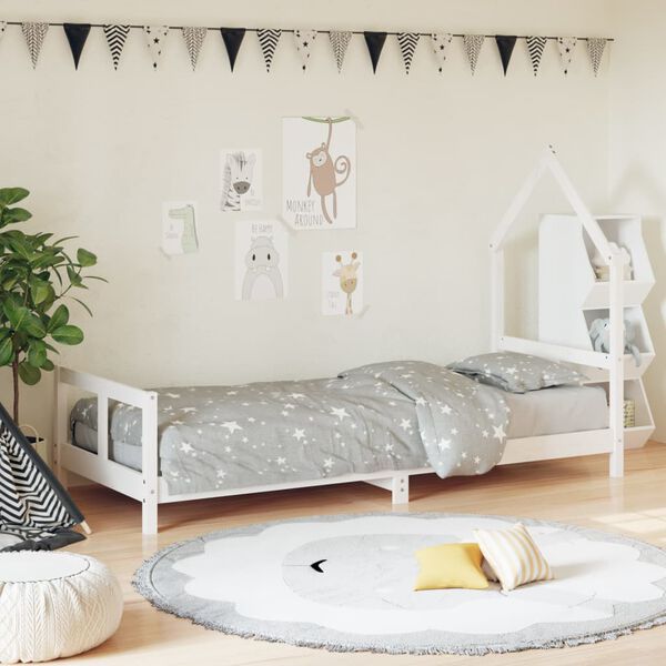 vidaXL Kids Bed Frame White 80x200 cm Solid Wood Pine