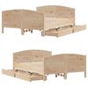 vidaXL Bed Frame without Mattress 140x200 cm Solid Wood Pine
