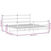 vidaXL Metal Bed Frame without Mattress with Footboard White 193x203cm