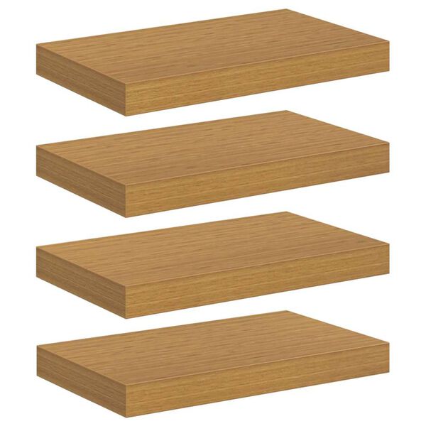 vidaXL Wall Shelf 4 pcs Beige 40 x 23.5 x 4 cm Engineered Wood