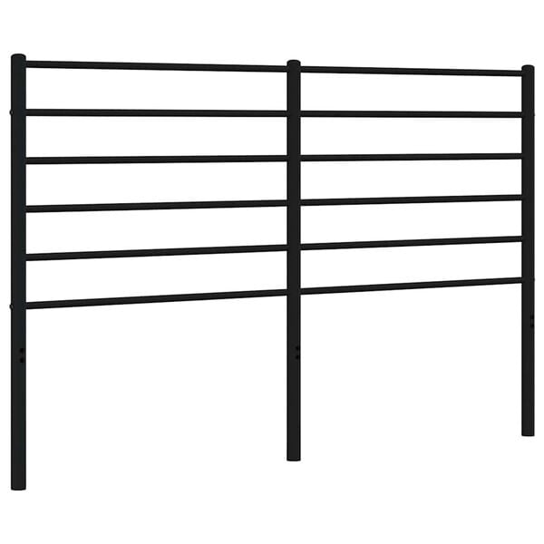 vidaXL Metal Replace Headboard Black 150 cm