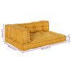 vidaXL Pallet Sofa Cushion Yellow Fabric