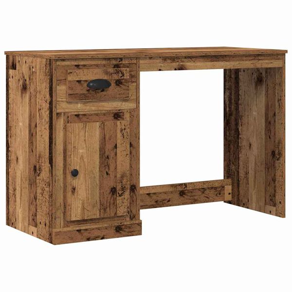 vidaXL Desk with Drawer Old Wood 50 x 115 x 75 cm Engineered Wood