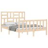 vidaXL Bed Frame without Mattress Double Solid Wood Pine