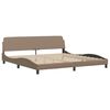 vidaXL Bed Frame with LED without Mattress "Zadar" Cappuccino 200x200 cm