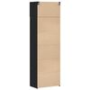 vidaXL Storage Cabinet Black oak 70 x 42.5 x 225 cm Engineered wood
