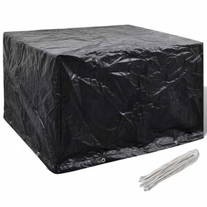 vidaXL Garden Furniture Cover | Black | Polyethylene | 135 x 135 x 90 cm