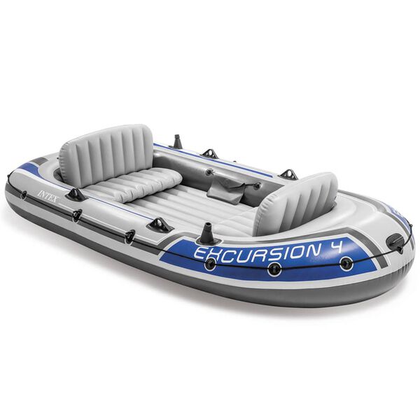 Intex Excursion 4 Set Inflatable Boat with Oars and Pump 68324NP