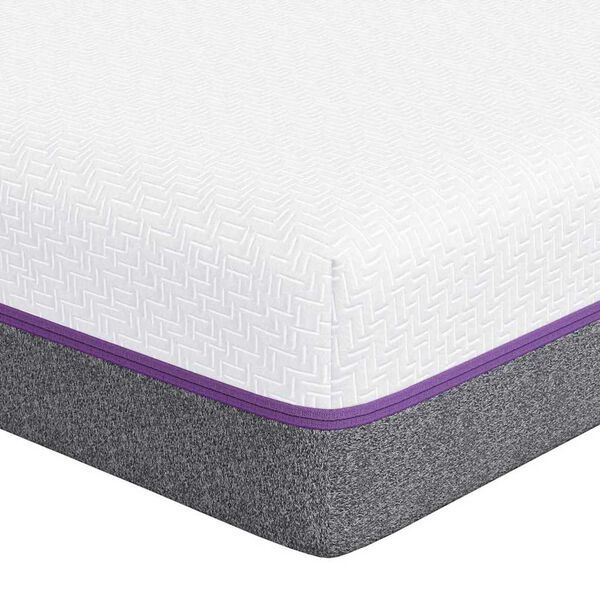 vidaXL Mattress White and Grey 160 x 200 cm Memory Foam
