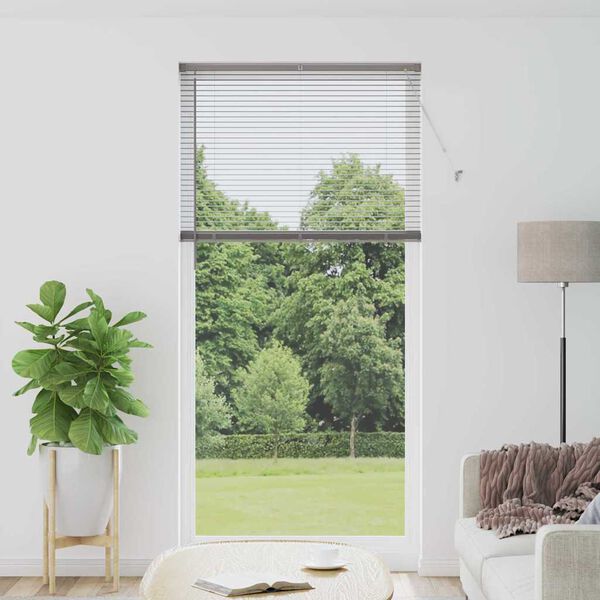 vidaXL Venetian Blinds Height Adjustable Silver 220 x 100 cm Aluminium