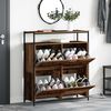 vidaXL Shoe Cabinet Old Wood 100 x 34 x 112 cm Engineered Wood
