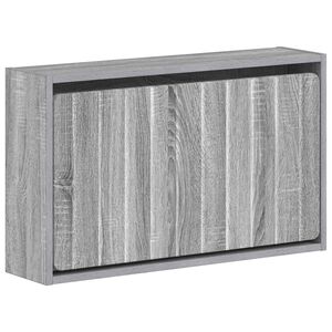 vidaXL Wall-Mounted Shoe Cabinet ZWOLLE 71 x 17 x 43 cm Grey Sonoma