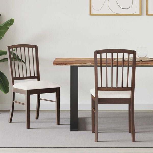 vidaXL Dining Chairs 2 pcs Light Brown 50 x 52.5 x 91 cm