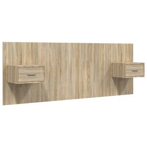 vidaXL Bed Headboard with Cabinets Sonoma Oak Engineered Wood