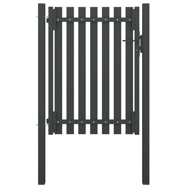vidaXL Garden Fence Gate Steel 100x125 cm Anthracite